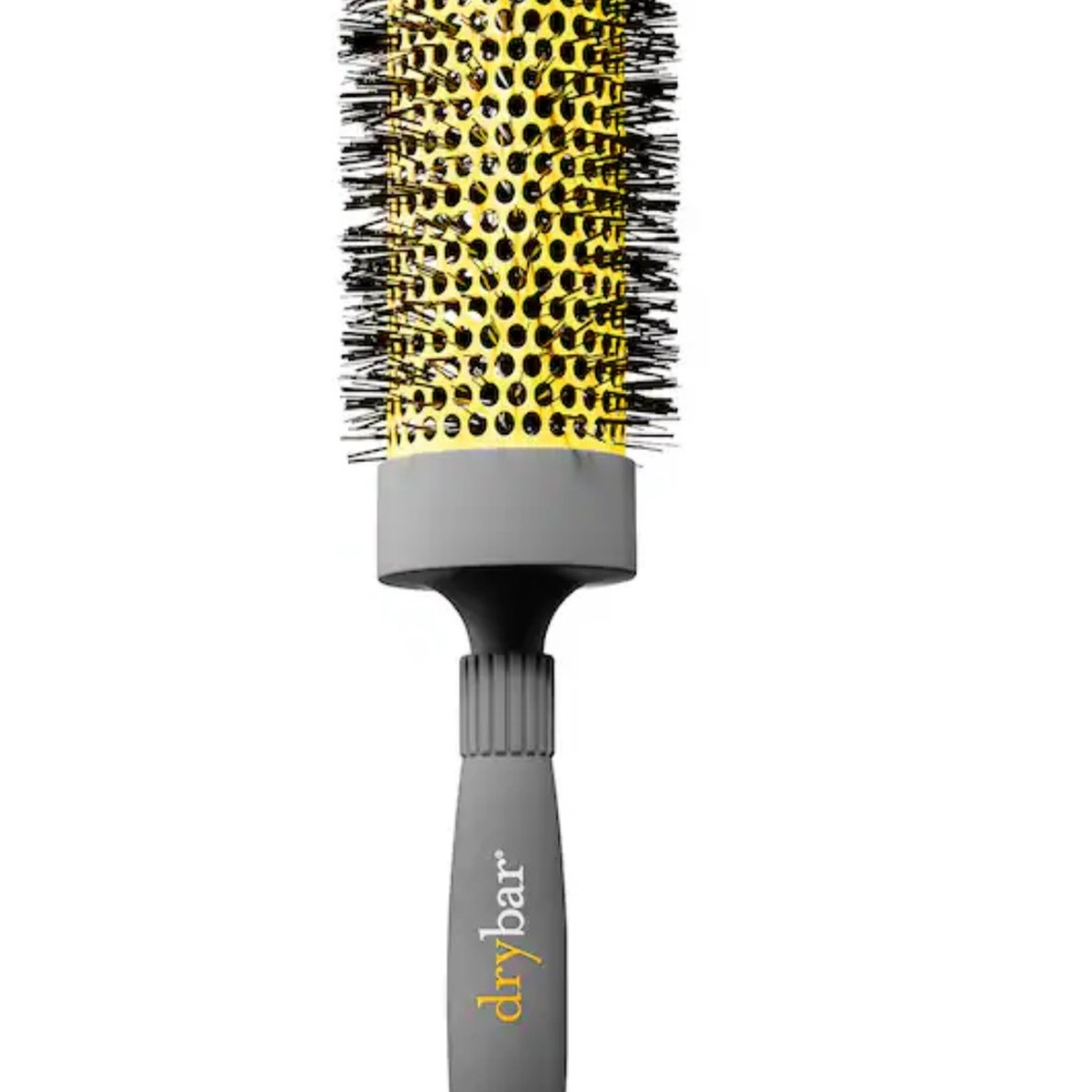 Drybar Yellow and Gray Round Hair Brush
